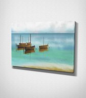 Ocean - 120 x 80 cm - Schilderij - Canvas - Slaapkamer - Wanddecoratie  - Slaapkamer - Foto op canvas