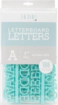 DCWV  - Letterboard Letters & Characters - 188 stuks - mintgroen