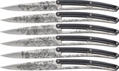 Deejo steakmessenset 6-delig paperstone blossom mirror finish