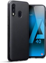 HB Hoesje Geschikt voor Samsung Galaxy A40 - Siliconen Back Cover - Zwart