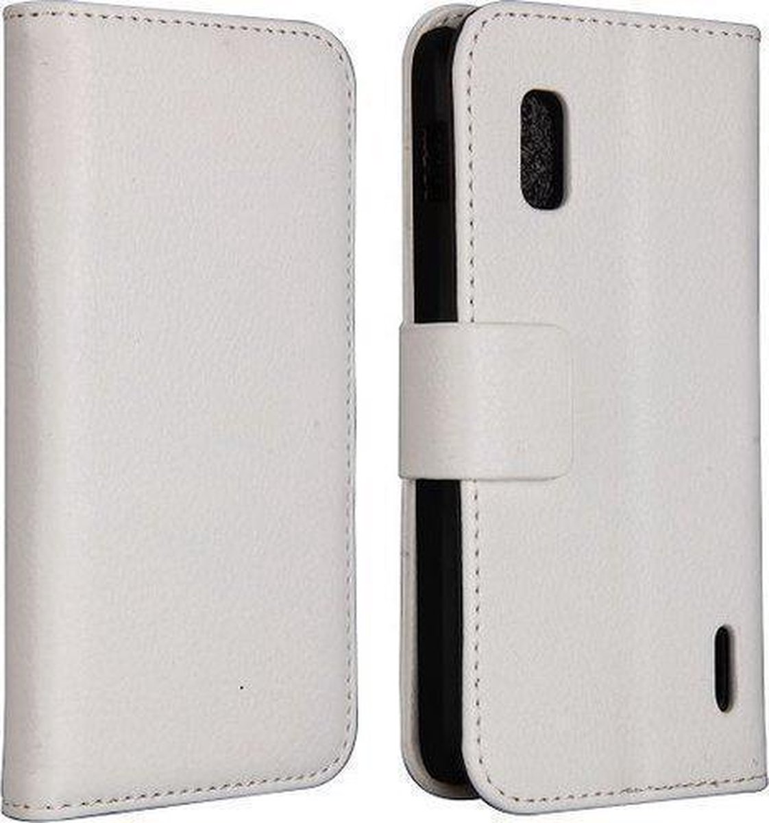 Lichee wallet hoesje case voor Geschikt voor: LG E960 Nexus 4 wit
