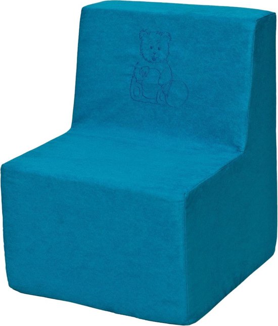 Kinder meubel - Kinder fauteuil - Kinderbankje - Blauw - 50 x 40 x 40 cm - 210 gram