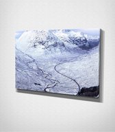 Scotland Mountain In Winter Canvas - 100 x 70 cm - Landschap - Schilderij - Canvas - Slaapkamer - Wanddecoratie  - Slaapkamer - Foto op canvas