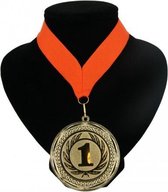 Kampioensmedaille aan oranje lint
