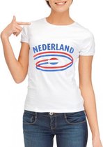 Wit dames t-shirt Nederland L
