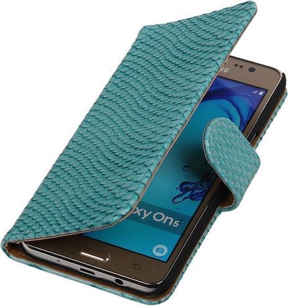 Samsung Galaxy J5 Prime - Slang Turquoise Booktype Wallet Hoesje