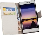 Huawei Ascend Y550 Wallet Bookcase hoesje Wit