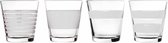 Salt&Pepper - Glas 26,5cl wit Stripes - set/4