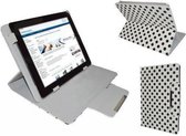 Polkadot Hoes voor de Nec Lifetouch L, Diamond Class Cover met Multi-stand, Wit, merk i12Cover