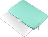 PU Lederen Skin Sleeve Geschikt Voor de Apple Macbook Air 13 Inch - 13.3" Case - Bescherming Cover Hoes Kunst Leer - Groen