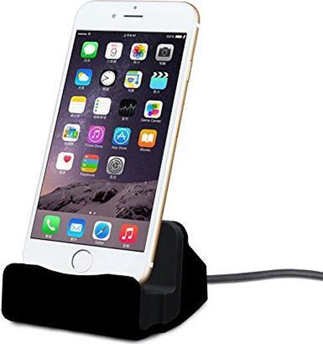 iPhone Oplaadstation - Geschikt Voor Apple iPhone - Docking Station - Oplader - Charging Dock - Zwart