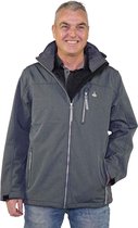 BJØRNSON ENZO Softshell Jas Heren - Maat 4XL - Antraciet Grijs Melange