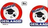 6x Huldeschild GESLAAGD 50x50 cm