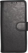 HB Hoesje Geschikt voor Samsung Galaxy A6 Plus - Luxe Kunstlederen Portemonnee Book Case - Zwart