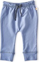 Little Label - smal baby broekje - medium blue - maat: 62 - bio-katoen