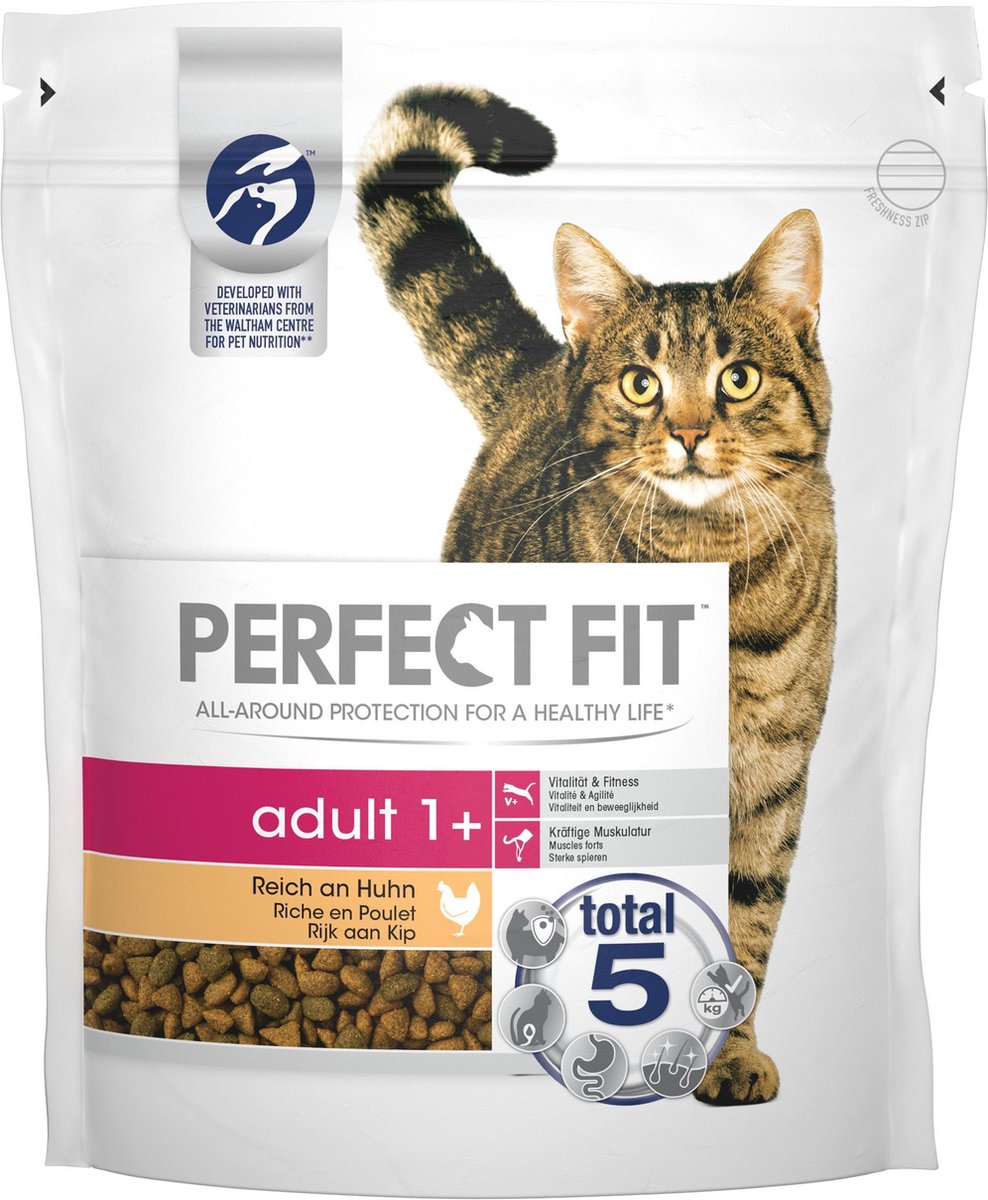 Perfect Fit Adult 1+ Brokjes - Kip - Kattenvoer - 3 x 750 g
