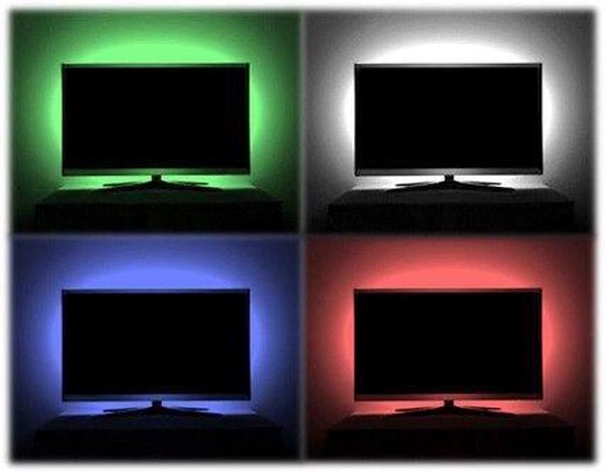 Glad Jurassic Park Versnipperd TV led strip | TV verlichting | TV Lamp | Set met 4 RGB strips 50-60 inch |  bol.com