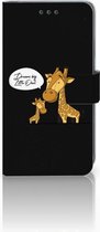 Geschikt voor iPhone XR Flipcase Giraffe