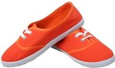 Feest oranje sneakers/schoenen voor dames accessoires 38