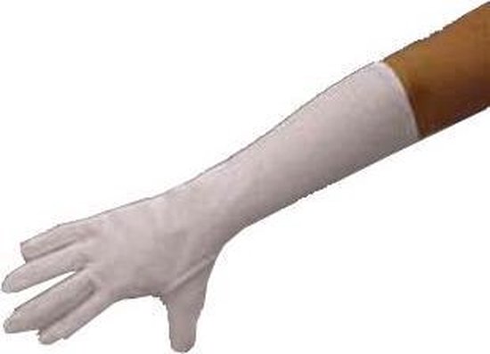 Witte lange handschoenen S | bol.com
