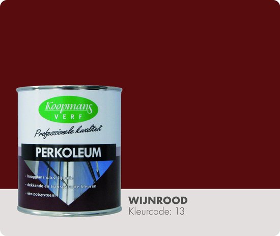 Koopmans Perkoleum - Dekkend - 0,75 liter - Wijnrood | bol.com