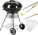 MaxxGarden Barbecue - houtskool - Festival - 45cm - extra accessoires