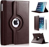 H.K. Draaibaar/Boekhoesje hoesje bruin geschikt voor Apple Ipad mini 1/2/3 + Glasfolie