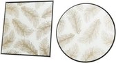 Glas onderzetter - Spiegel glas onderzetter -10cm goud -  4 Stuks - Vierkant