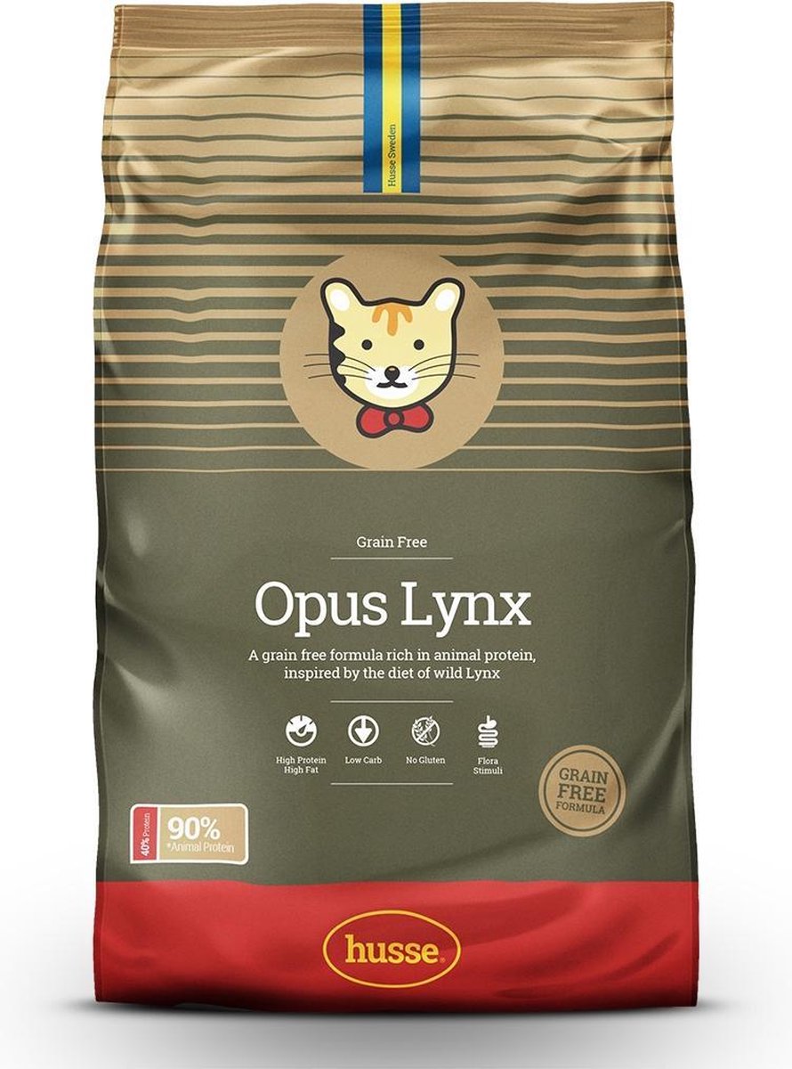 Husse Opus Lynx graanvrij kattenvoer - 7 kg