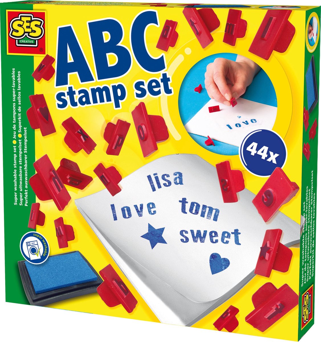 SES super uitwasbare stempelset ABC