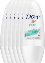 Dove Pure Women - 6 x 50 ml - Deodorant Roller - Voordeelverpakking