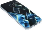 Geometrisch vormen hoesje zwart Geschikt voor Samsung Galaxy S7 Edge