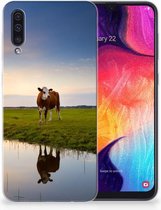 TPU Siliconen Backcover Geschikt voor Samsung Galaxy A50 Design Koe