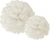 Pompoms Wit 30/40 cm