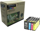 ReYours® Compatible inkcartridge voor HP950XL / HP 951XL - mutipack HP 950/ HP 951, hp 950xl 951xl inktcartridge 4 pack geschikt voor HP OfficeJet PRO 8100, 8600, 8600 Plus, 8610, 8615, 8620, 8630, 8640, 8660 (Mét chip)