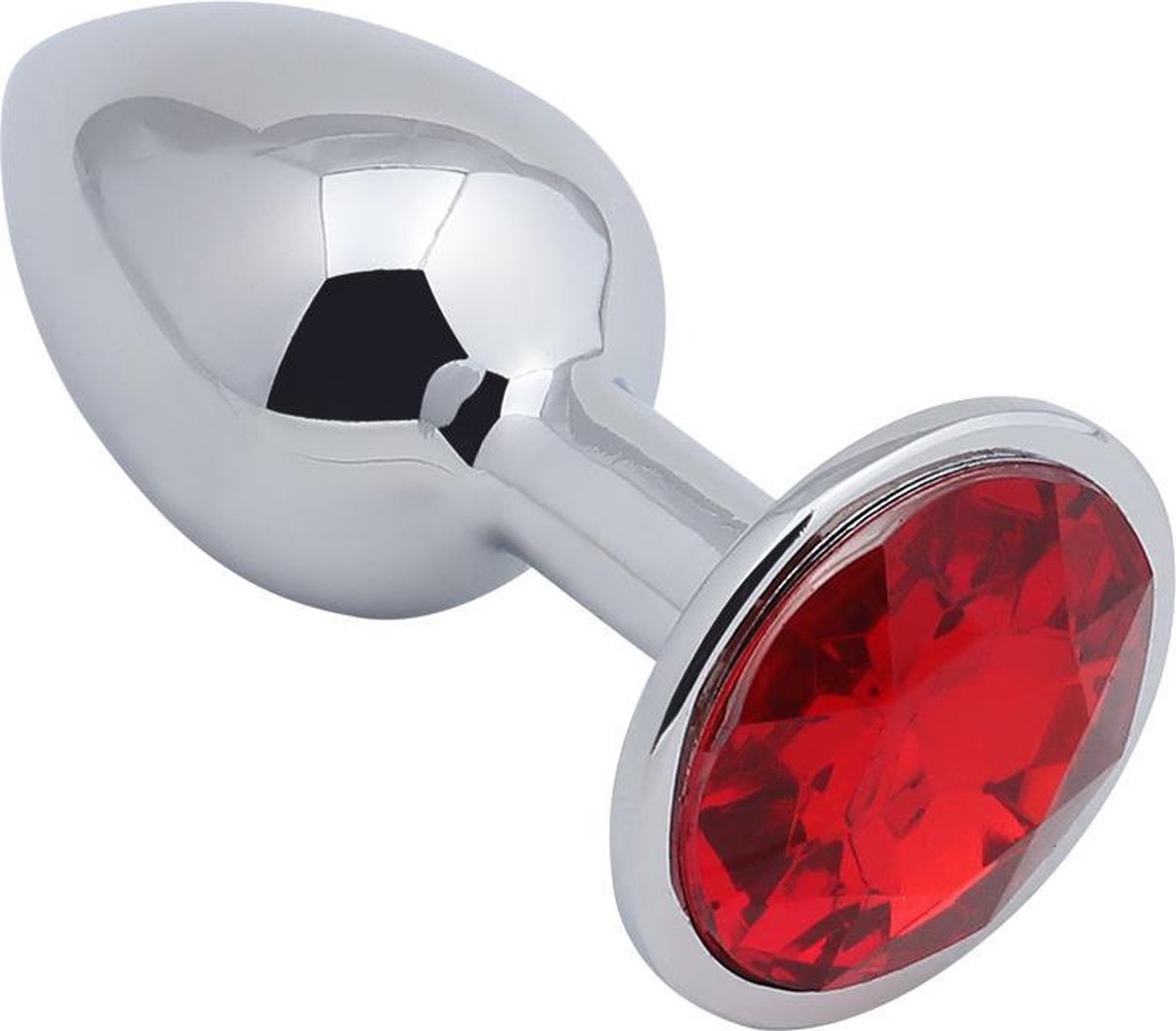 Goedkoopste Banoch - Buttplug Aurora Red Small - Metalen buttplug - Diamant steen - Rood
