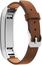 PU Lederen Horloge Band Geschikt Voor Fitbit Alta (HR) - Watchband - Strap Armband - Polsband -  Large - Bruin