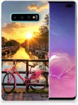 Geschikt voor Samsung Galaxy S10 Plus Uniek TPU Hoesje Amsterdamse Grachten