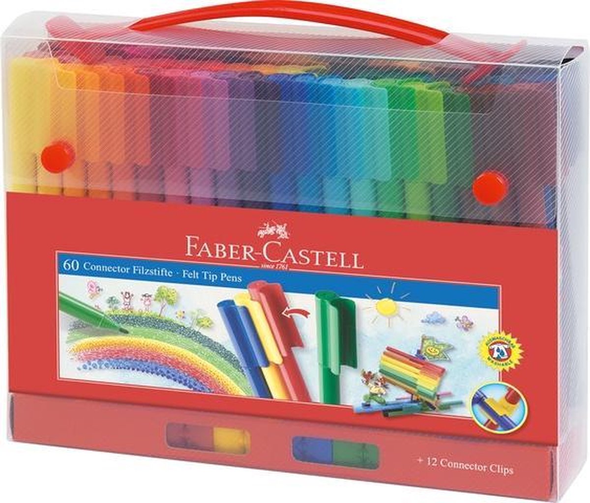 Faber-Castell viltstiften - Connector - koffer 60 stuks - FC-155560 - Faber-Castell