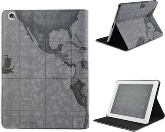 iPad Mini 1, 2, 3 - Design Smart Book Case hoesje Bookcase Cover - Map  WereldHoes... | bol.com