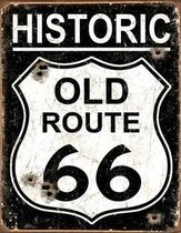 Route66 reclamebord en wandbord historic