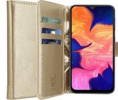 Samsung A10 Hoesje - Samsung Galaxy A10 Hoesje Book Case Leer Wallet Goud - Hoesje Samsung A10