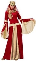 Kostuums voor Volwassenen Rood Middeleeuwse Dame