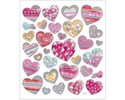 Stickers vel 15x16 5 cm 31 stuk harten 1vel