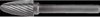 Stiftfrees HM boog ronde kop 12.7x25mm schacht 6mm