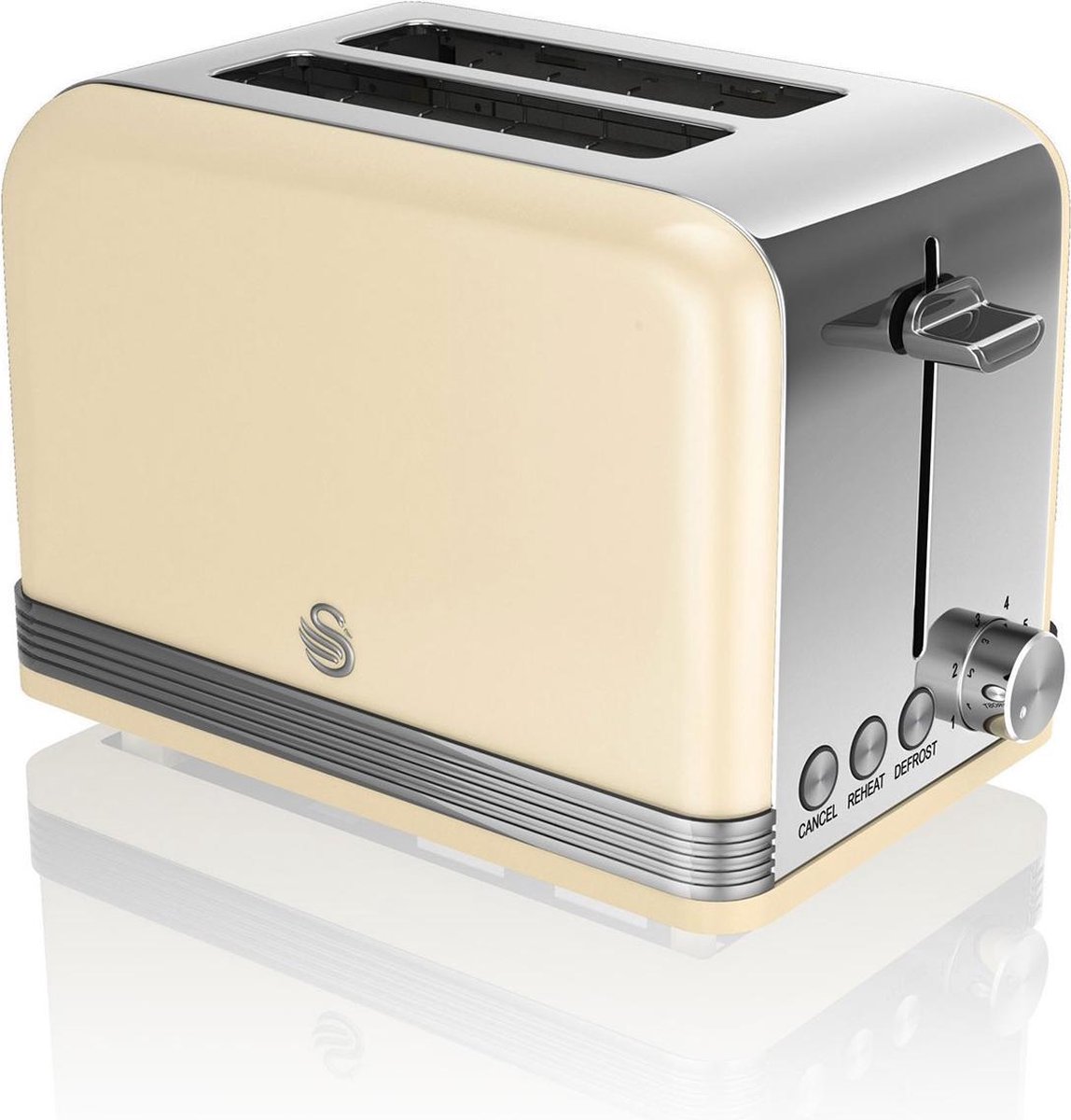 Swan 2-Slot Retro Broodrooster ST19010CN Cream