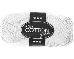 Katoengaren l: 165 m 6S/4 wit 50gr