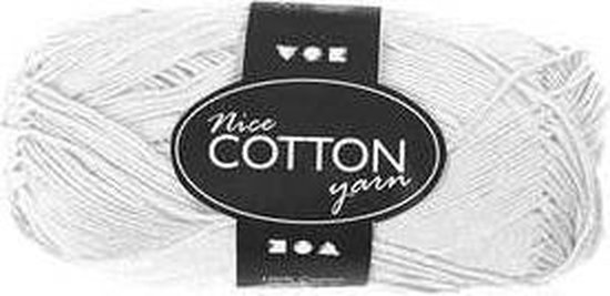 Katoengaren l: 165 m 6S/4 wit 50gr