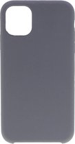 Shop4 - iPhone 11 Hoesje - Zachte Back Case Mat Donker Grijs