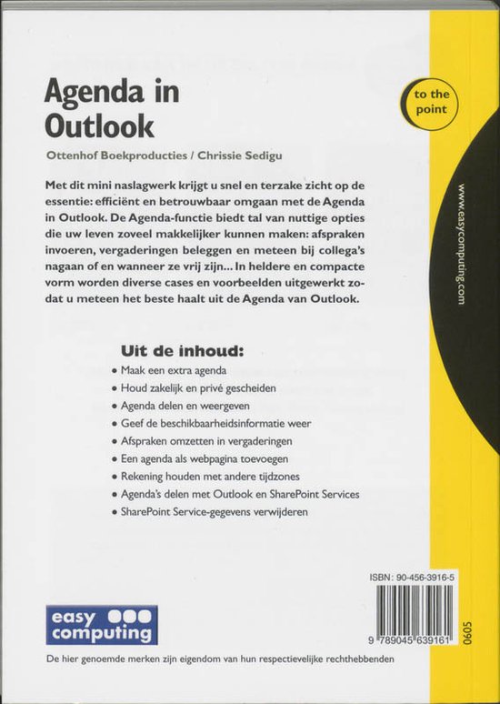 ontvangen spade Belastingen Agenda In Outlook | bol.com